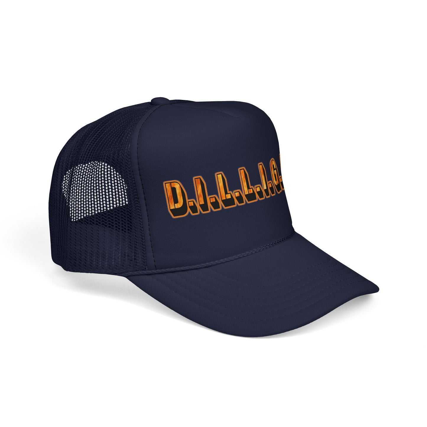 D.I.L.L.I.G.A.F. Trucker Cap — Bold Casual Mesh Back Hat for Everyday Wear