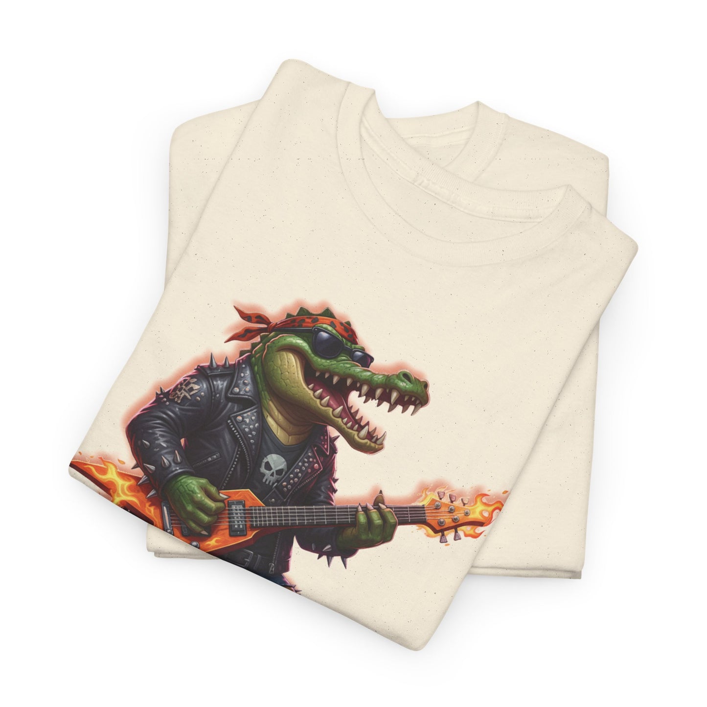 Crocodile Rock Guitar Tee — Vintage Rock Alligator Graphic T-Shirt
