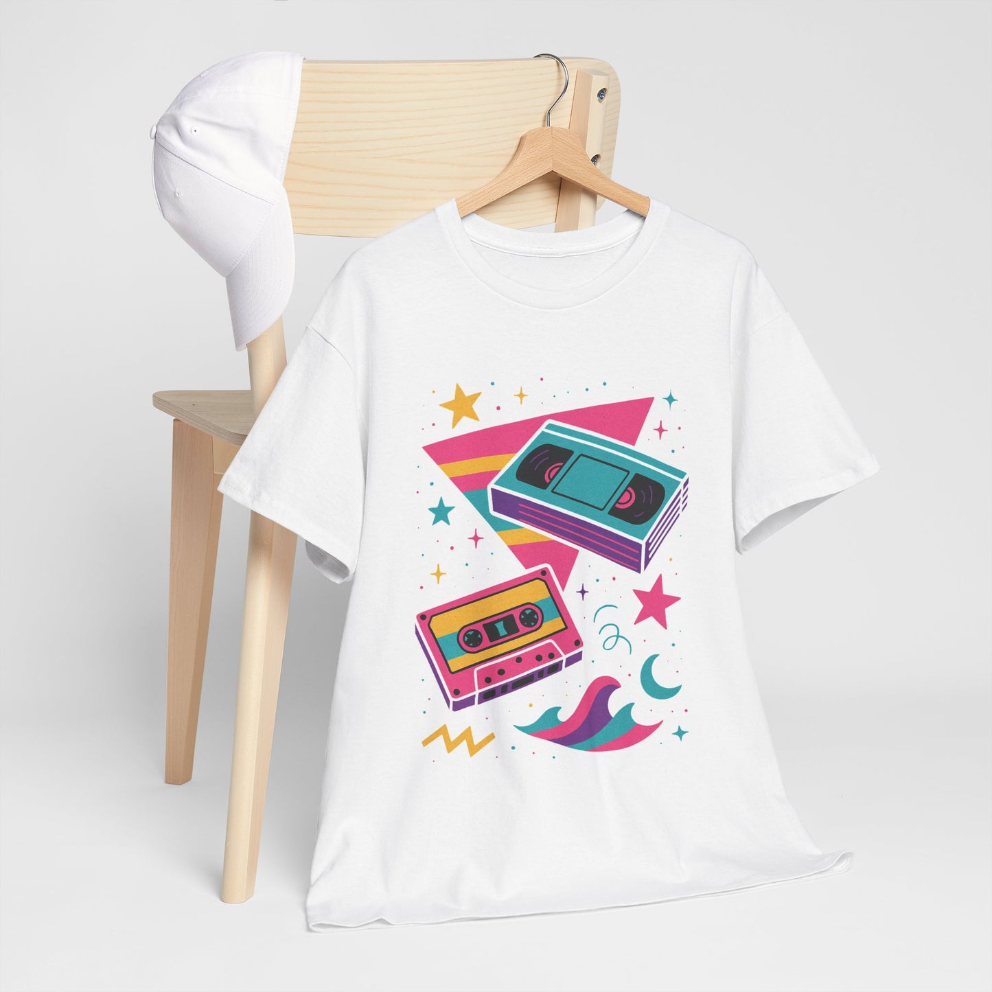 Retro Cassette Tape Tee — 80s Vaporwave Music Graphic T-Shirt