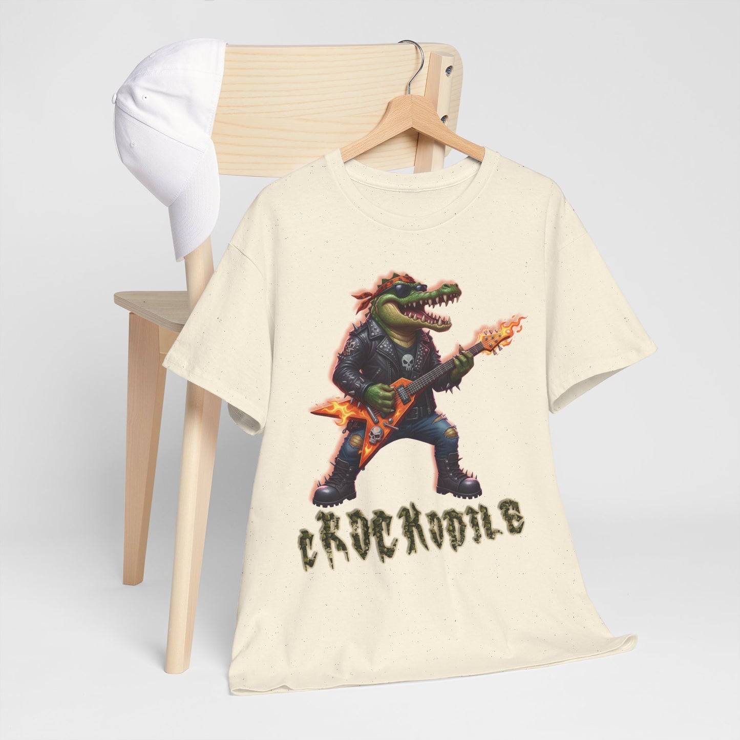 Crocodile Rock Guitar Tee — Vintage Rock Alligator Graphic T-Shirt