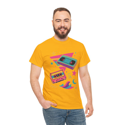 Retro Cassette Tape Tee — 80s Vaporwave Music Graphic T-Shirt
