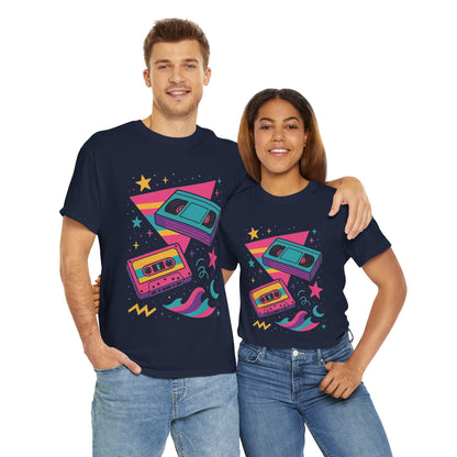 Retro Cassette Tape Tee — 80s Vaporwave Music Graphic T-Shirt