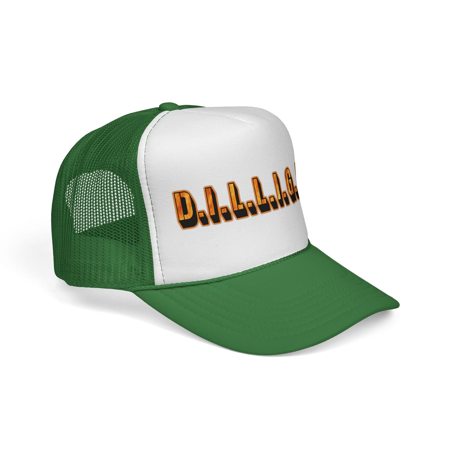 D.I.L.L.I.G.A.F. Trucker Cap — Bold Casual Mesh Back Hat for Everyday Wear