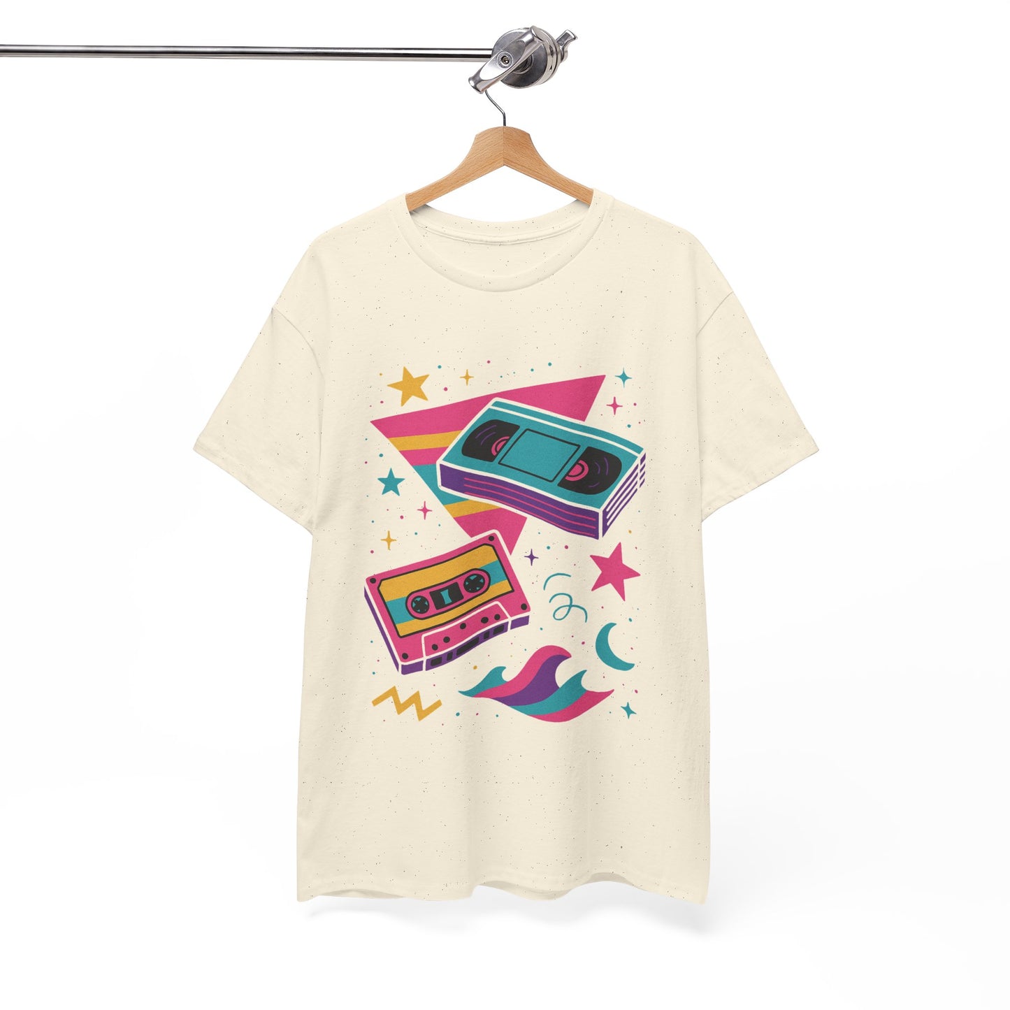 Retro Cassette Tape Tee — 80s Vaporwave Music Graphic T-Shirt