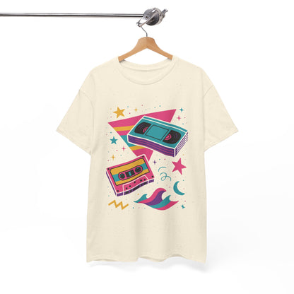 Retro Cassette Tape Tee — 80s Vaporwave Music Graphic T-Shirt