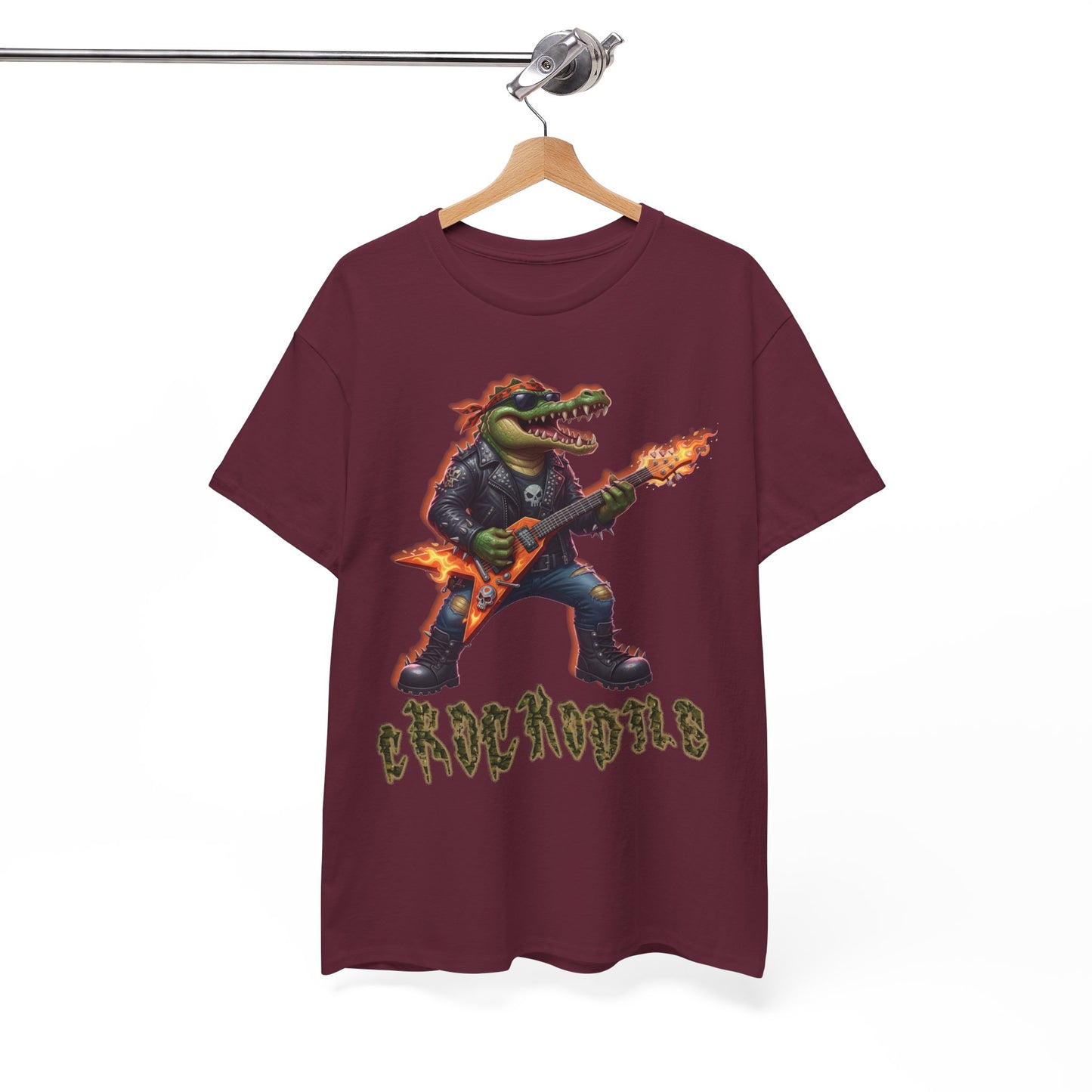 Crocodile Rock Guitar Tee — Vintage Rock Alligator Graphic T-Shirt