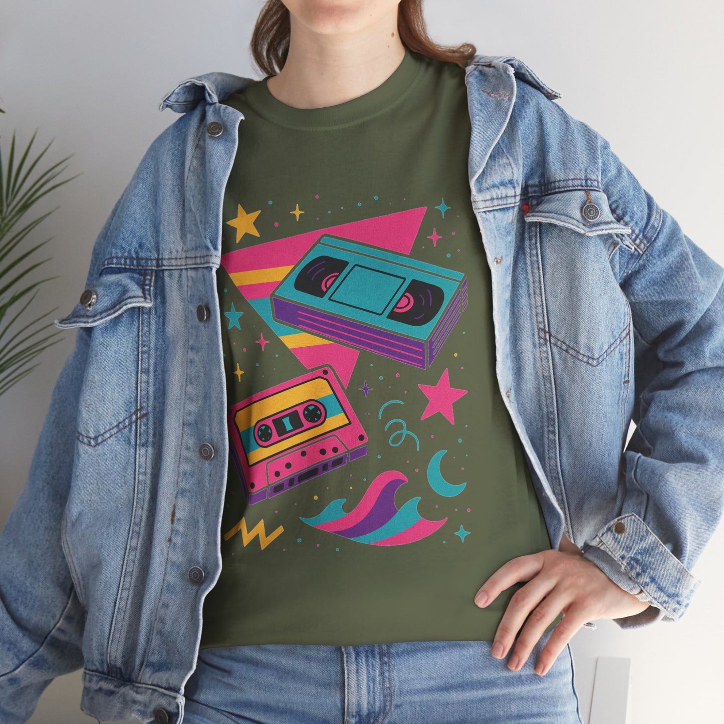 Retro Cassette Tape Tee — 80s Vaporwave Music Graphic T-Shirt
