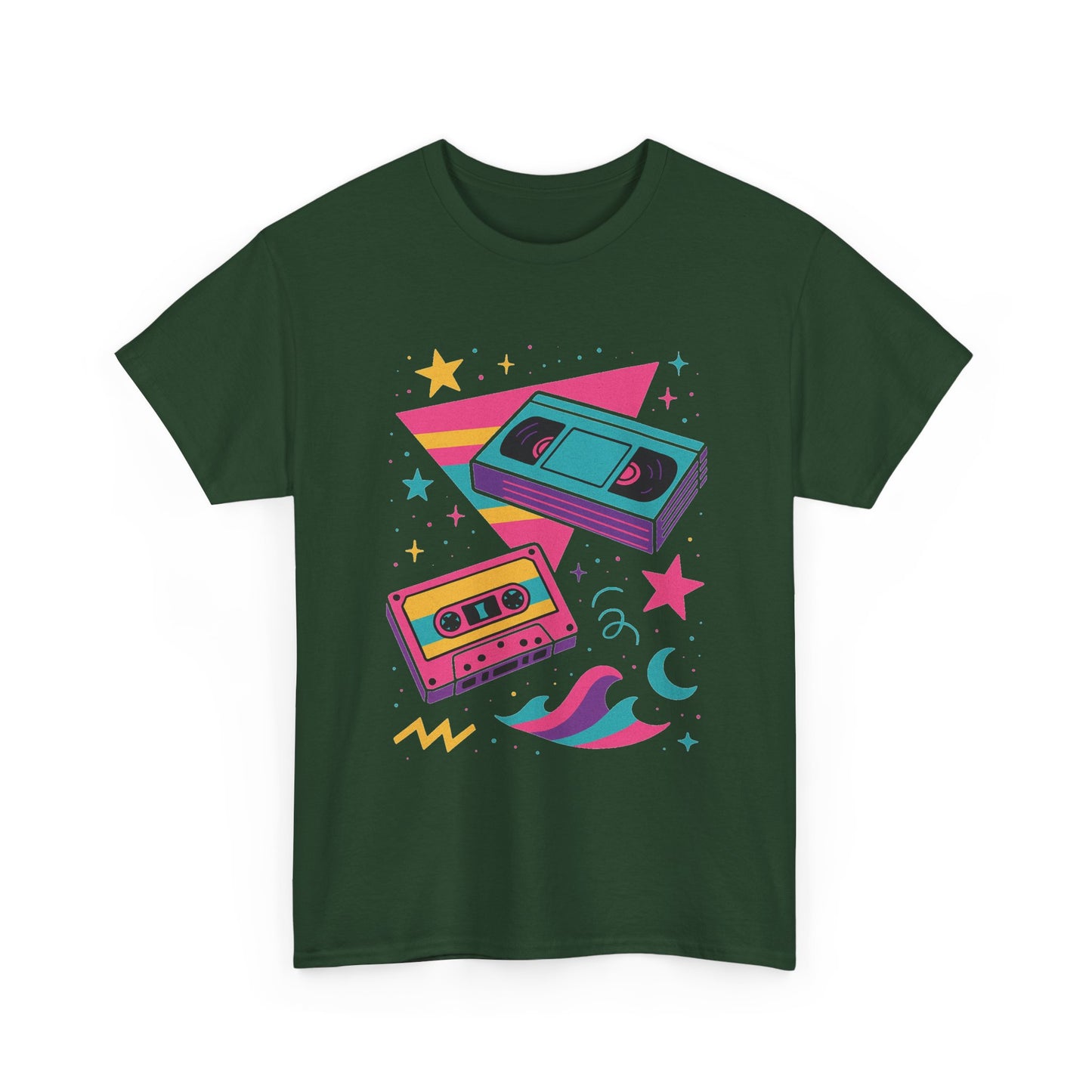 Retro Cassette Tape Tee — 80s Vaporwave Music Graphic T-Shirt