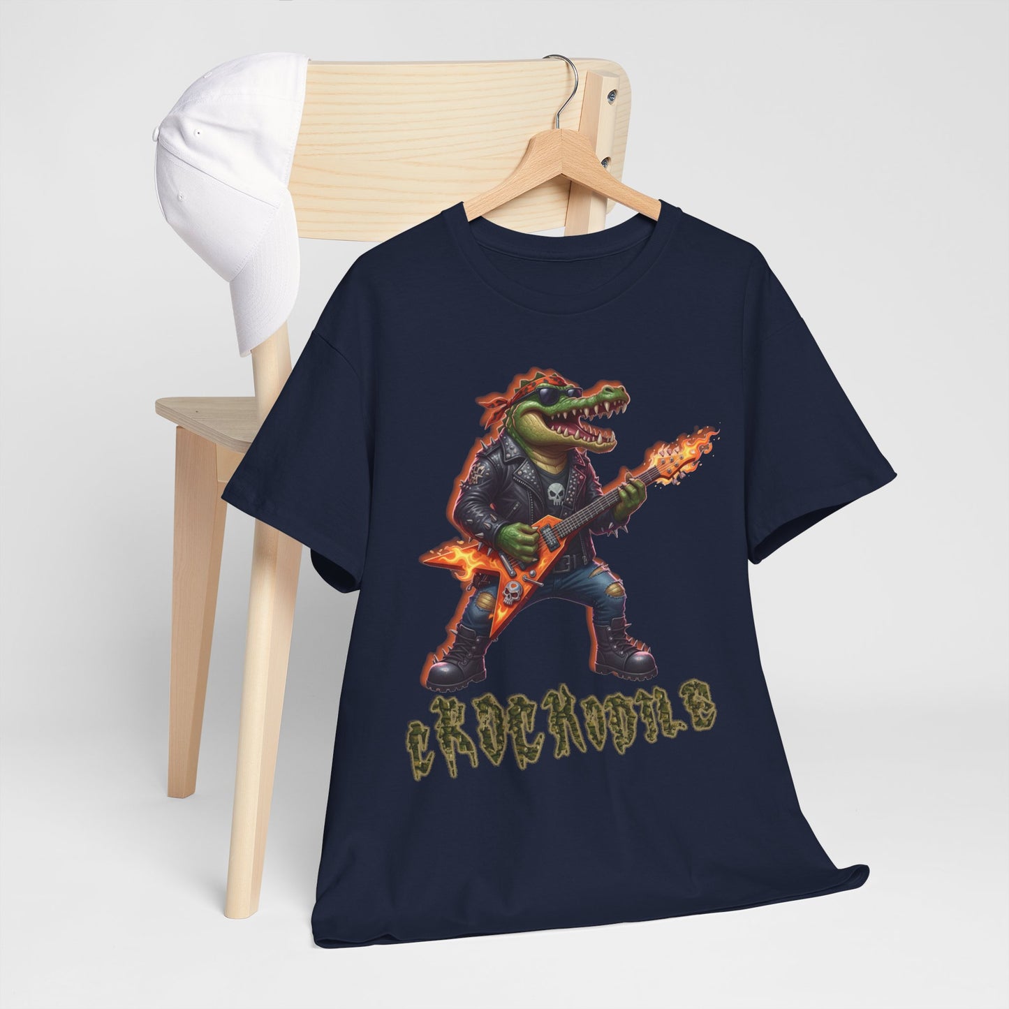 Crocodile Rock Guitar Tee — Vintage Rock Alligator Graphic T-Shirt