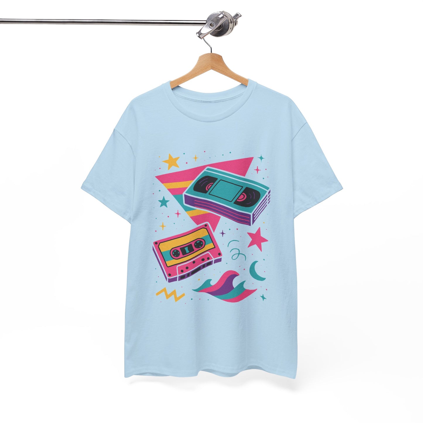 Retro Cassette Tape Tee — 80s Vaporwave Music Graphic T-Shirt