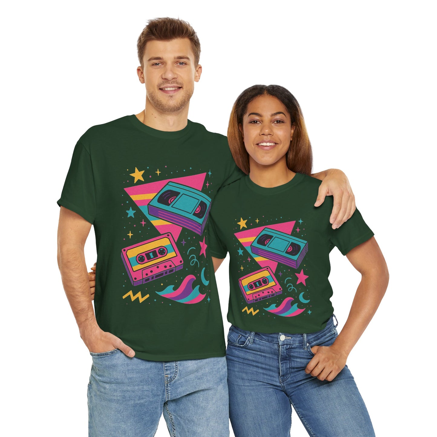 Retro Cassette Tape Tee — 80s Vaporwave Music Graphic T-Shirt