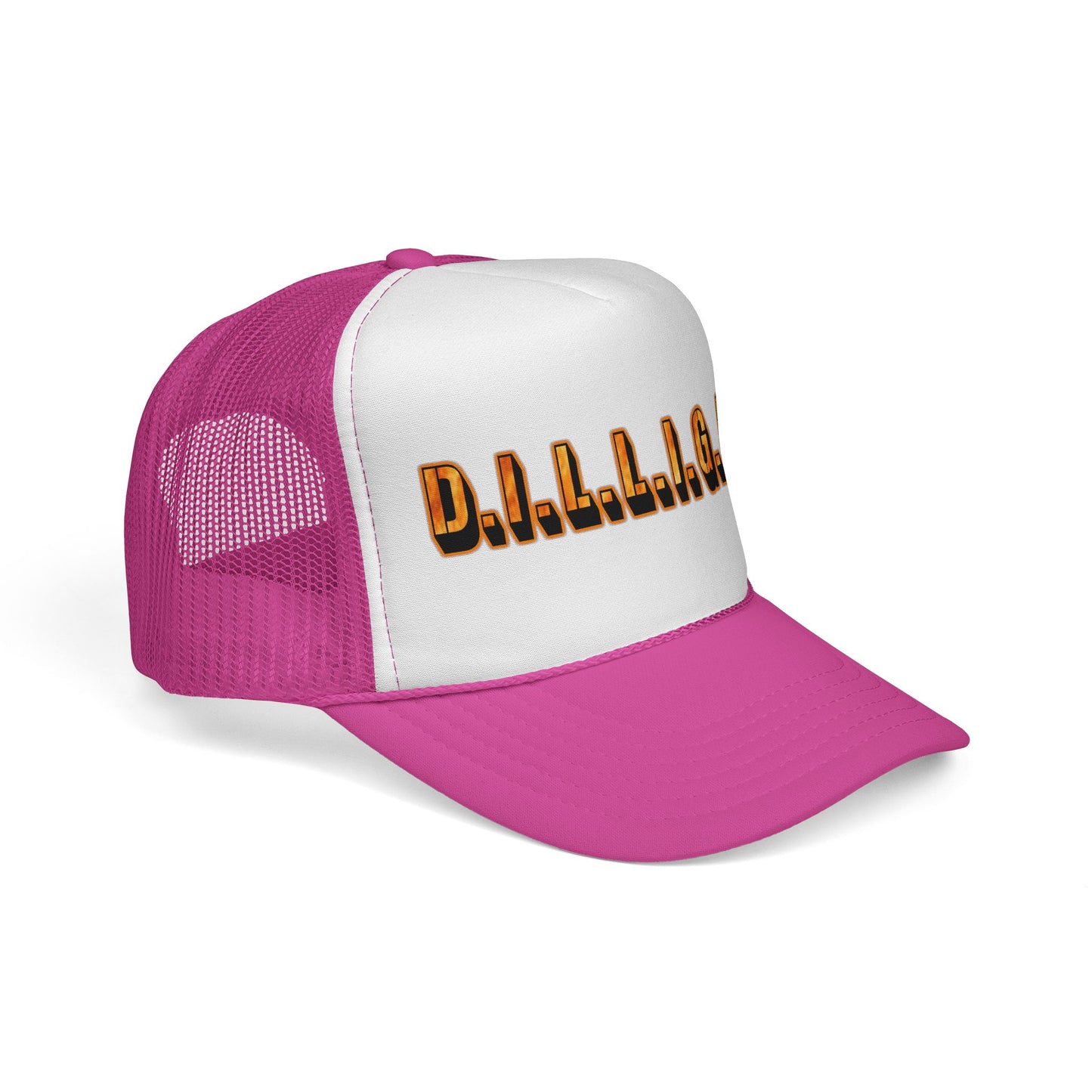 D.I.L.L.I.G.A.F. Trucker Cap — Bold Casual Mesh Back Hat for Everyday Wear