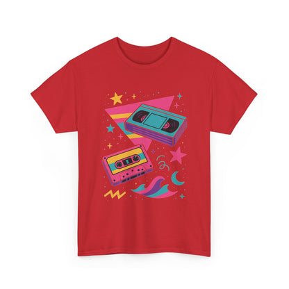 Retro Cassette Tape Tee — 80s Vaporwave Music Graphic T-Shirt