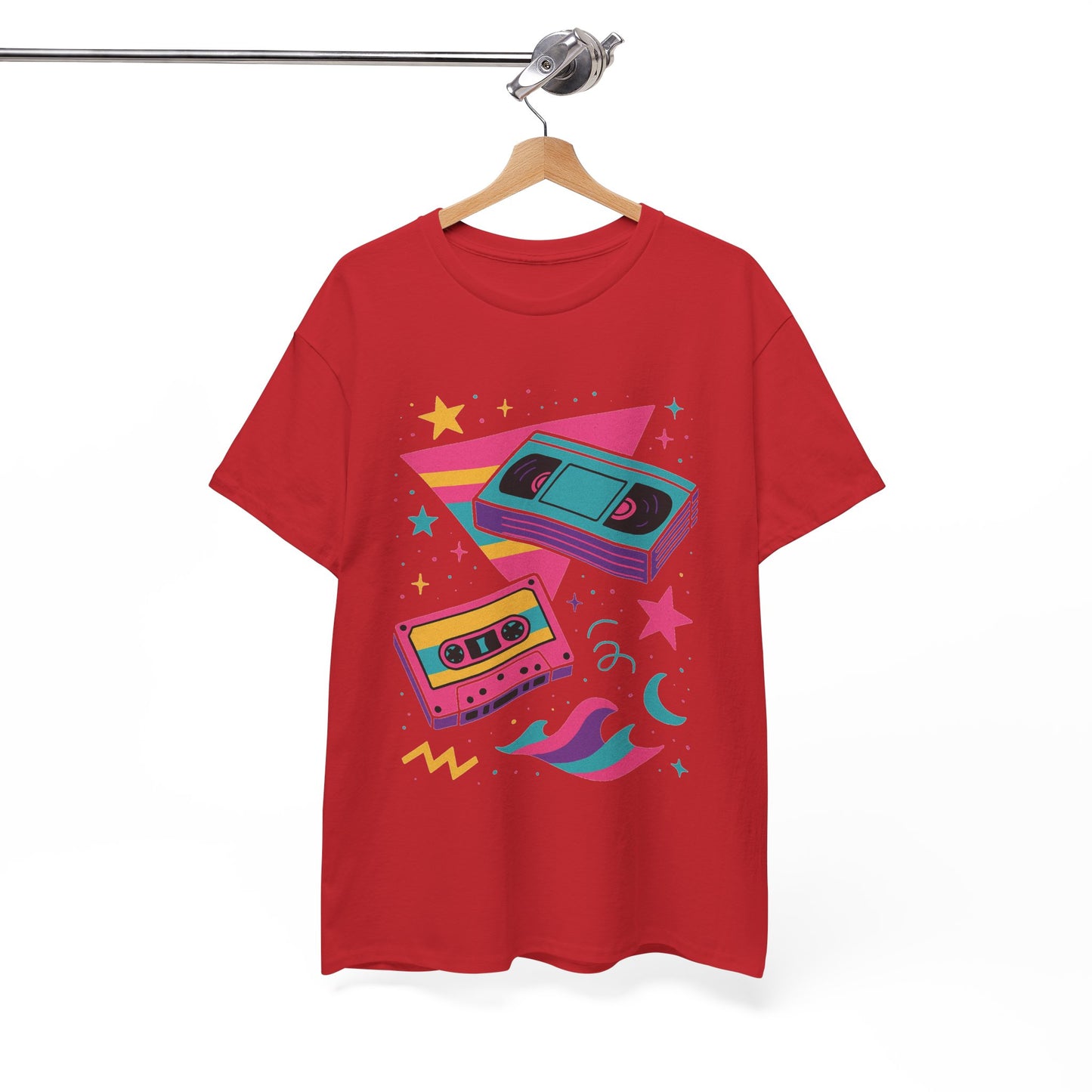 Retro Cassette Tape Tee — 80s Vaporwave Music Graphic T-Shirt