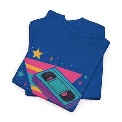 Retro Cassette Tape Tee — 80s Vaporwave Music Graphic T-Shirt