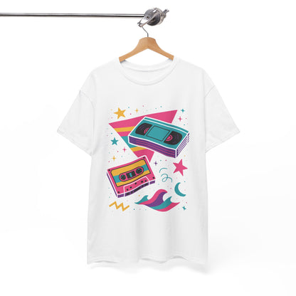 Retro Cassette Tape Tee — 80s Vaporwave Music Graphic T-Shirt