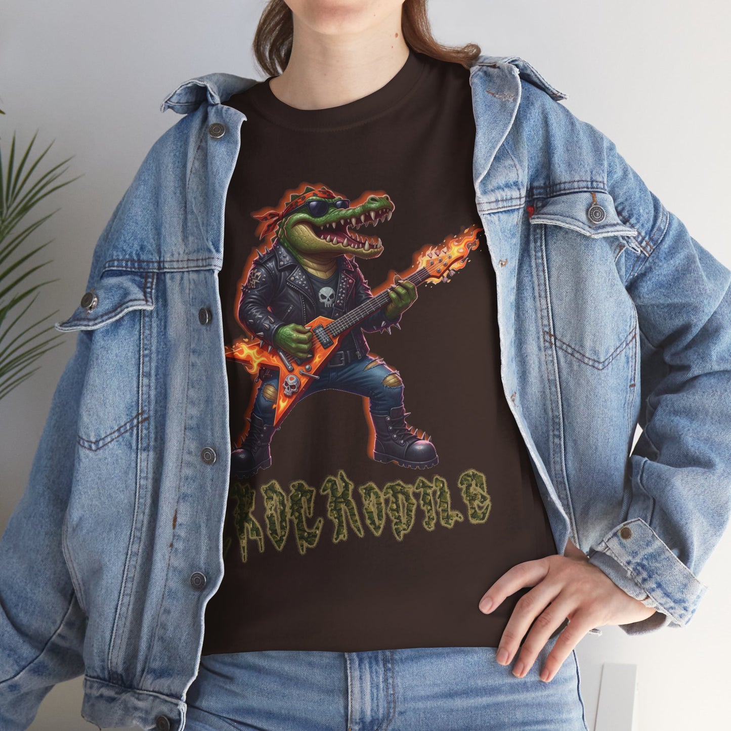 Crocodile Rock Guitar Tee — Vintage Rock Alligator Graphic T-Shirt