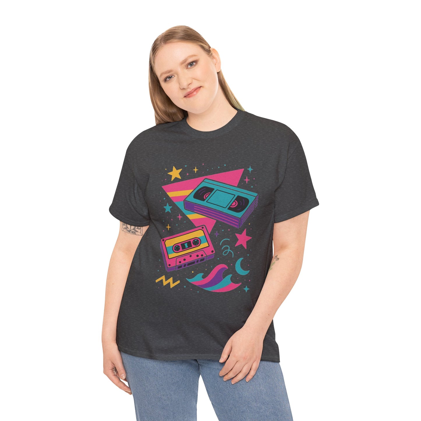 Retro Cassette Tape Tee — 80s Vaporwave Music Graphic T-Shirt
