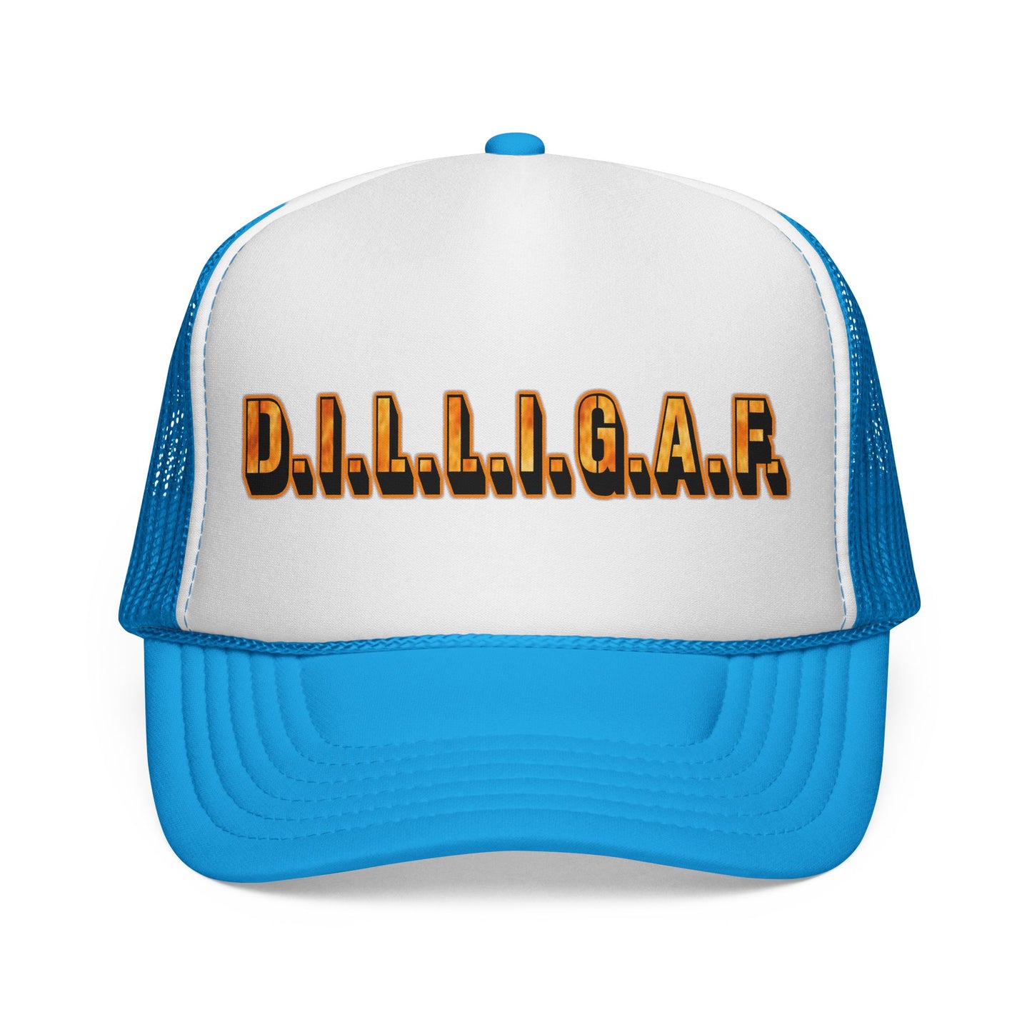 D.I.L.L.I.G.A.F. Trucker Cap — Bold Casual Mesh Back Hat for Everyday Wear