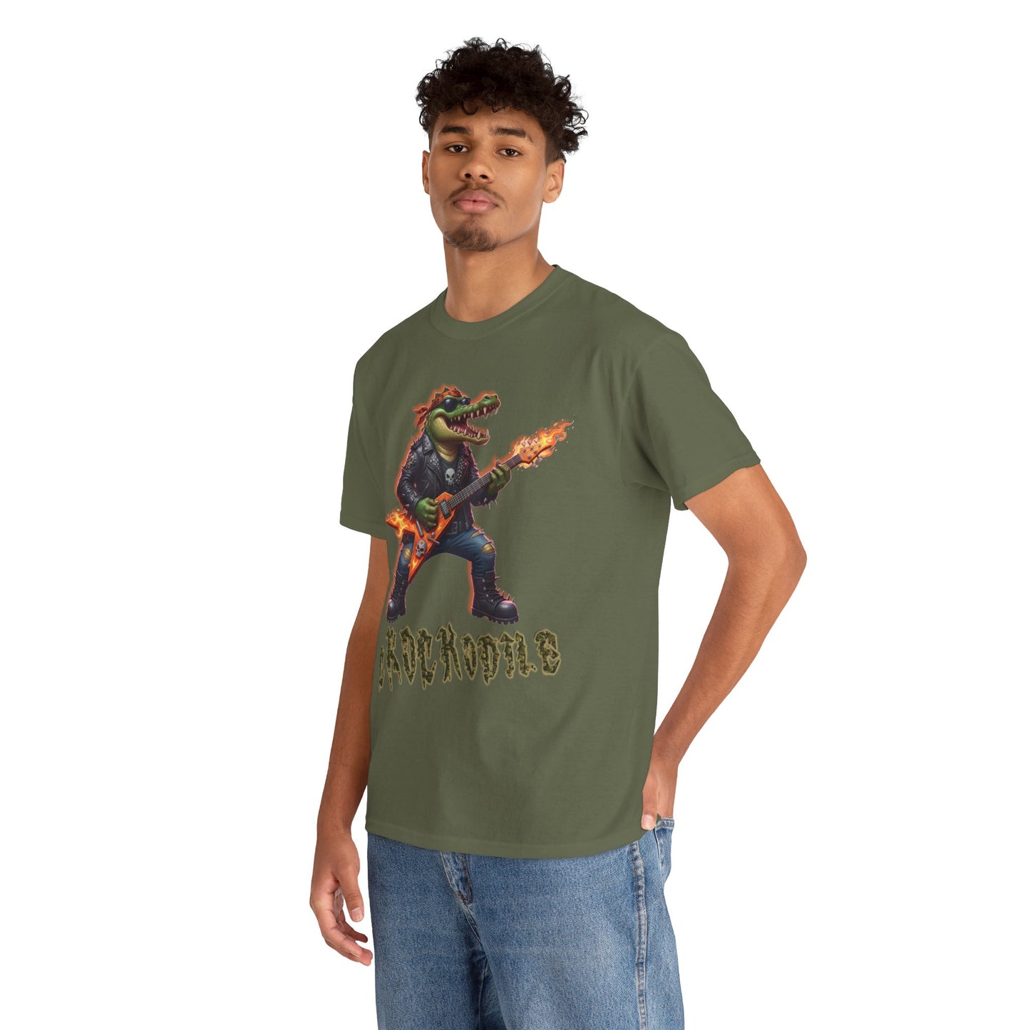 Crocodile Rock Guitar Tee — Vintage Rock Alligator Graphic T-Shirt