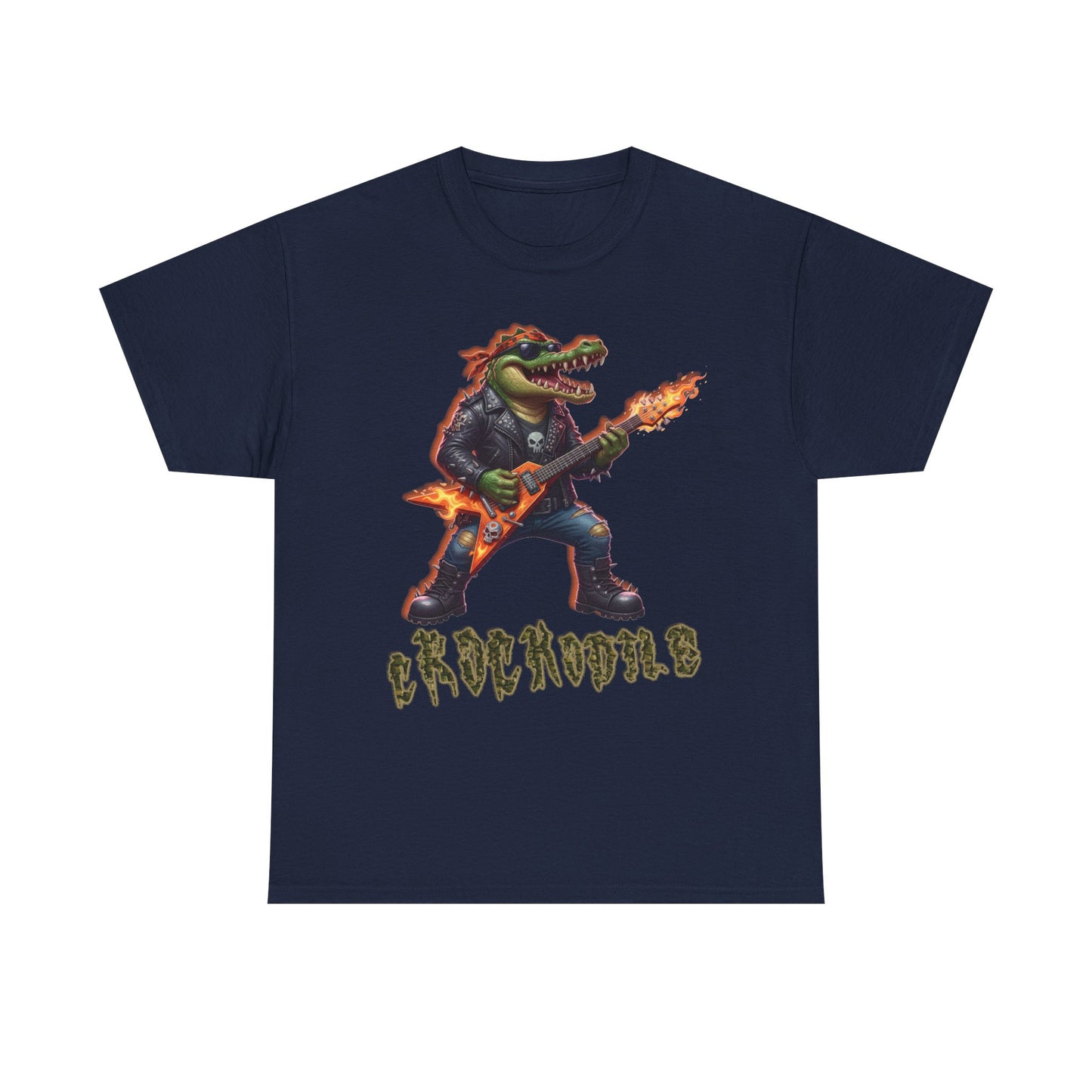 Crocodile Rock Guitar Tee — Vintage Rock Alligator Graphic T-Shirt