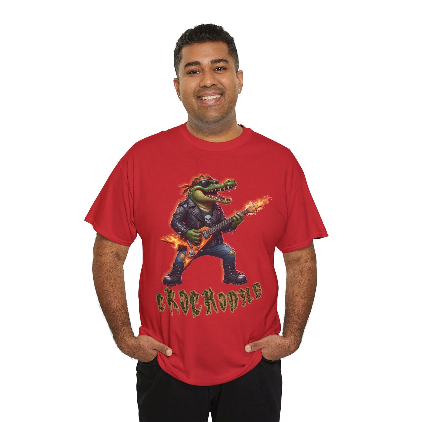 Crocodile Rock Guitar Tee — Vintage Rock Alligator Graphic T-Shirt