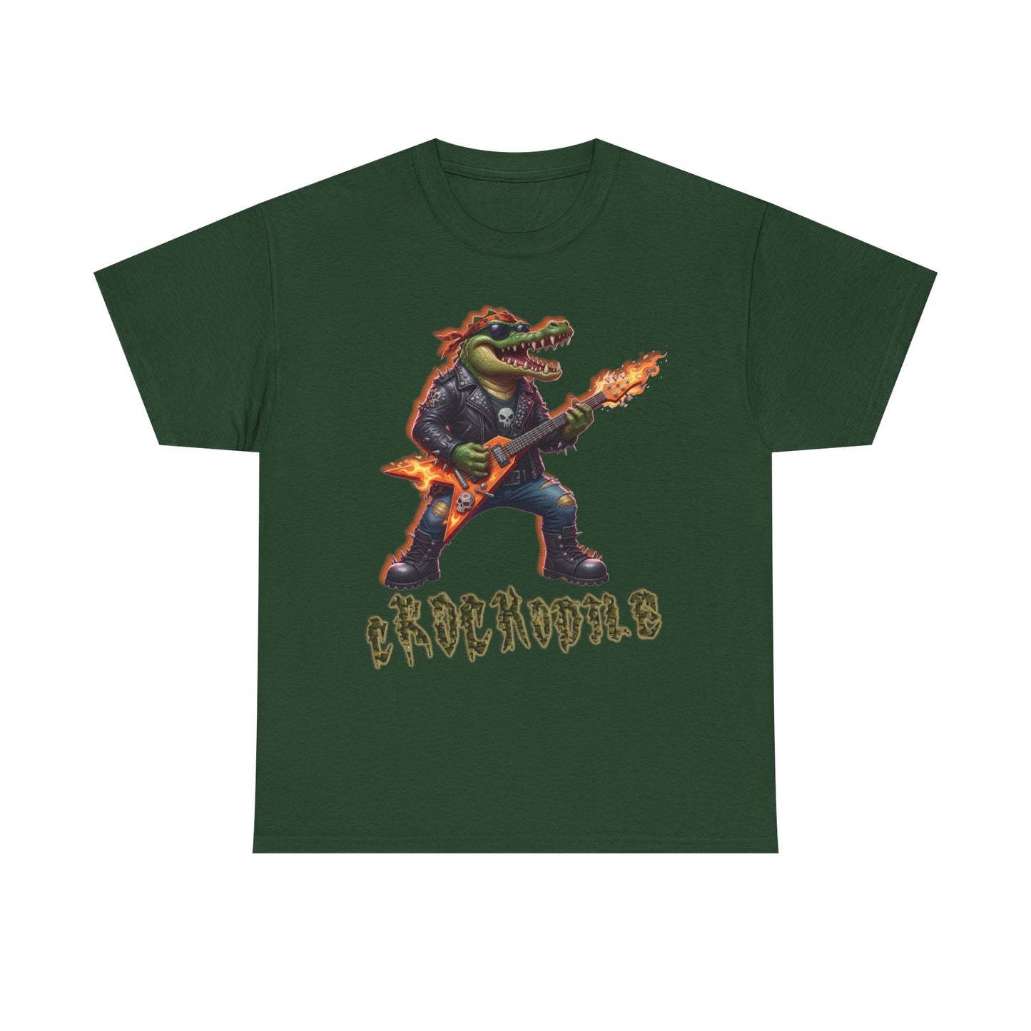 Crocodile Rock Guitar Tee — Vintage Rock Alligator Graphic T-Shirt