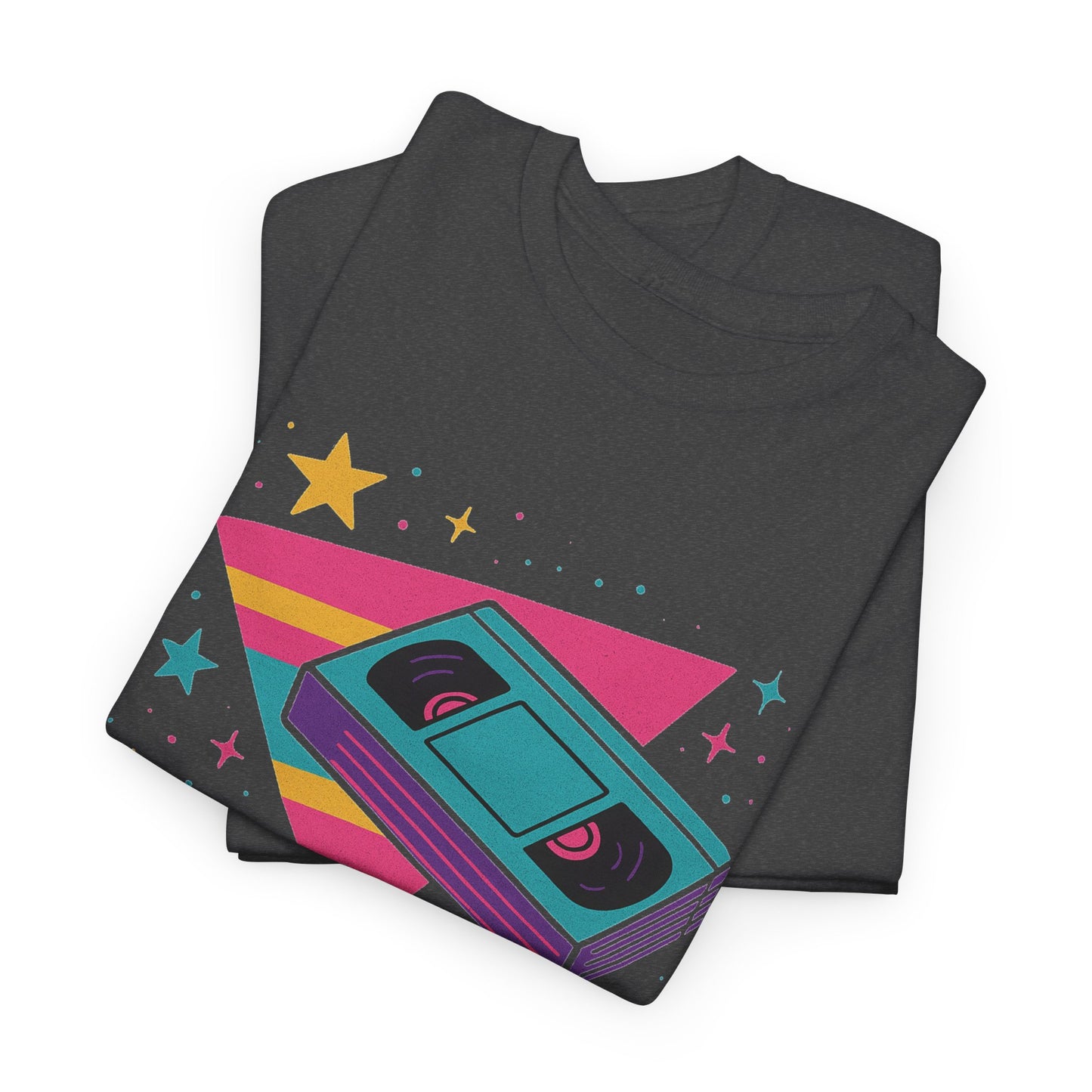 Retro Cassette Tape Tee — 80s Vaporwave Music Graphic T-Shirt