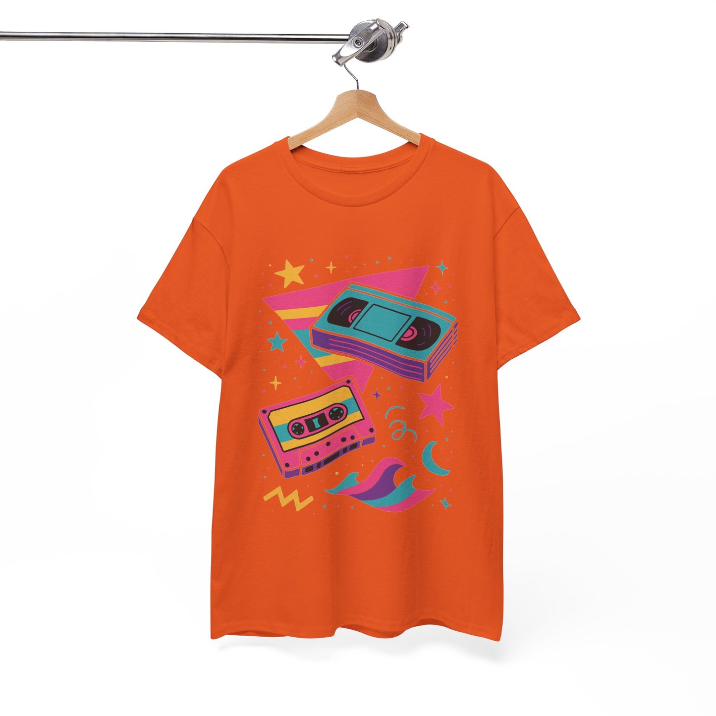Retro Cassette Tape Tee — 80s Vaporwave Music Graphic T-Shirt