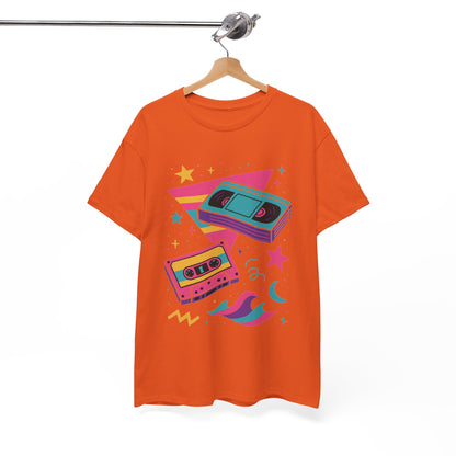Retro Cassette Tape Tee — 80s Vaporwave Music Graphic T-Shirt