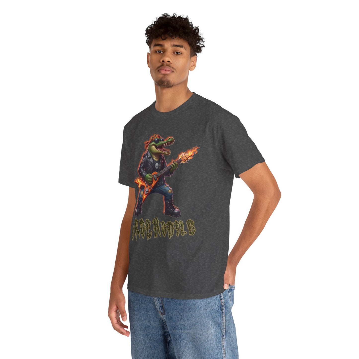 Crocodile Rock Guitar Tee — Vintage Rock Alligator Graphic T-Shirt