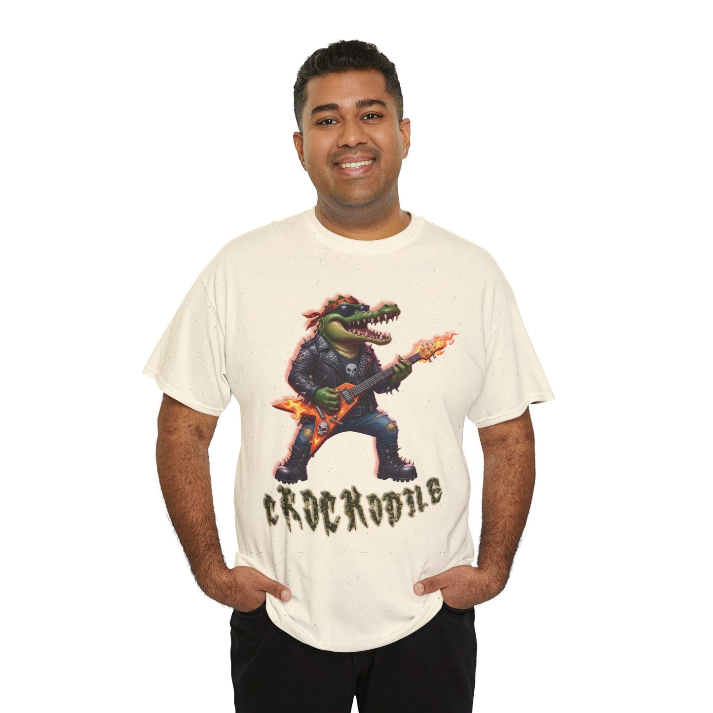 Crocodile Rock Guitar Tee — Vintage Rock Alligator Graphic T-Shirt