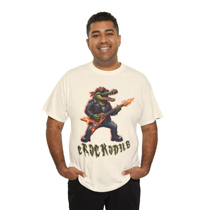 Crocodile Rock Guitar Tee — Vintage Rock Alligator Graphic T-Shirt