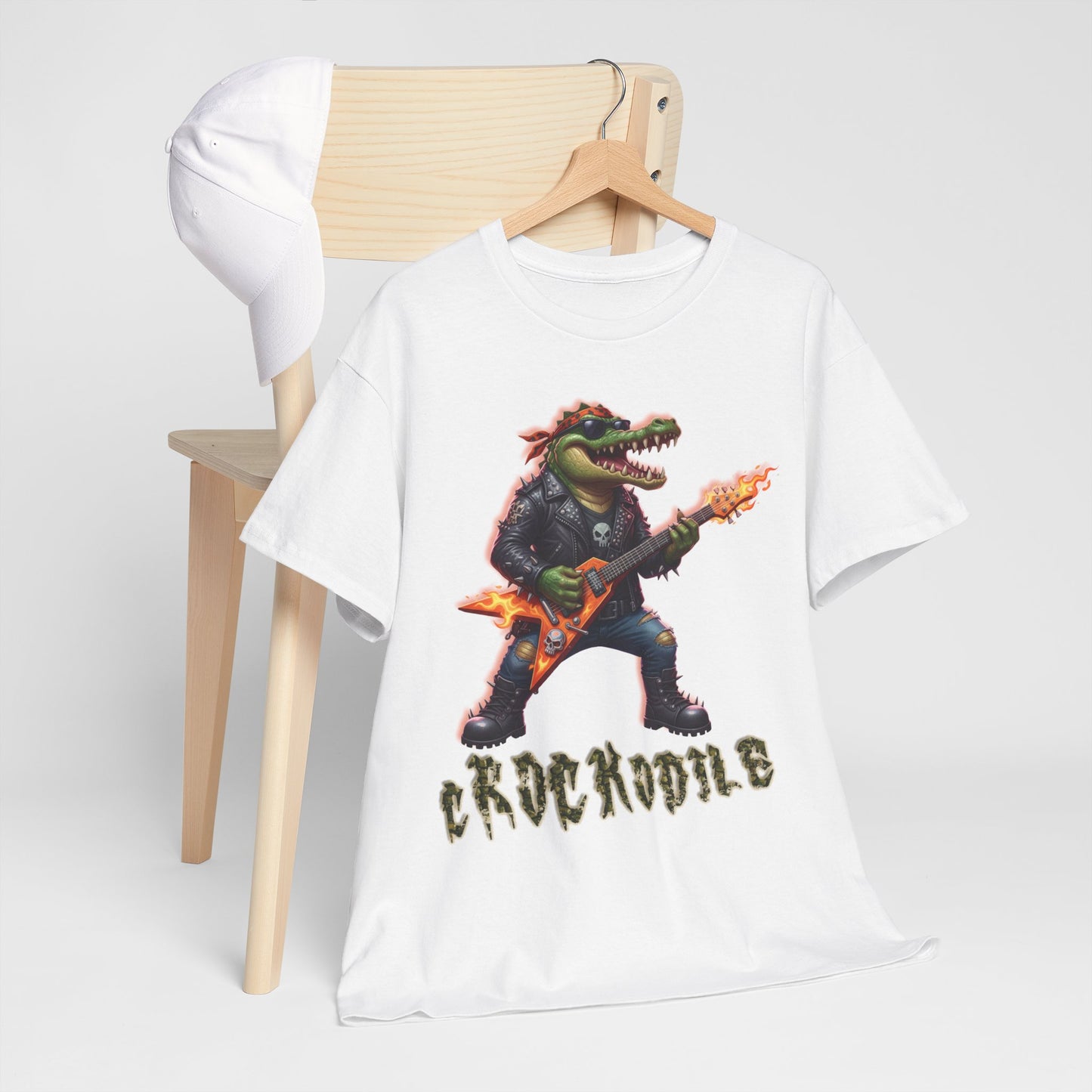 Crocodile Rock Guitar Tee — Vintage Rock Alligator Graphic T-Shirt